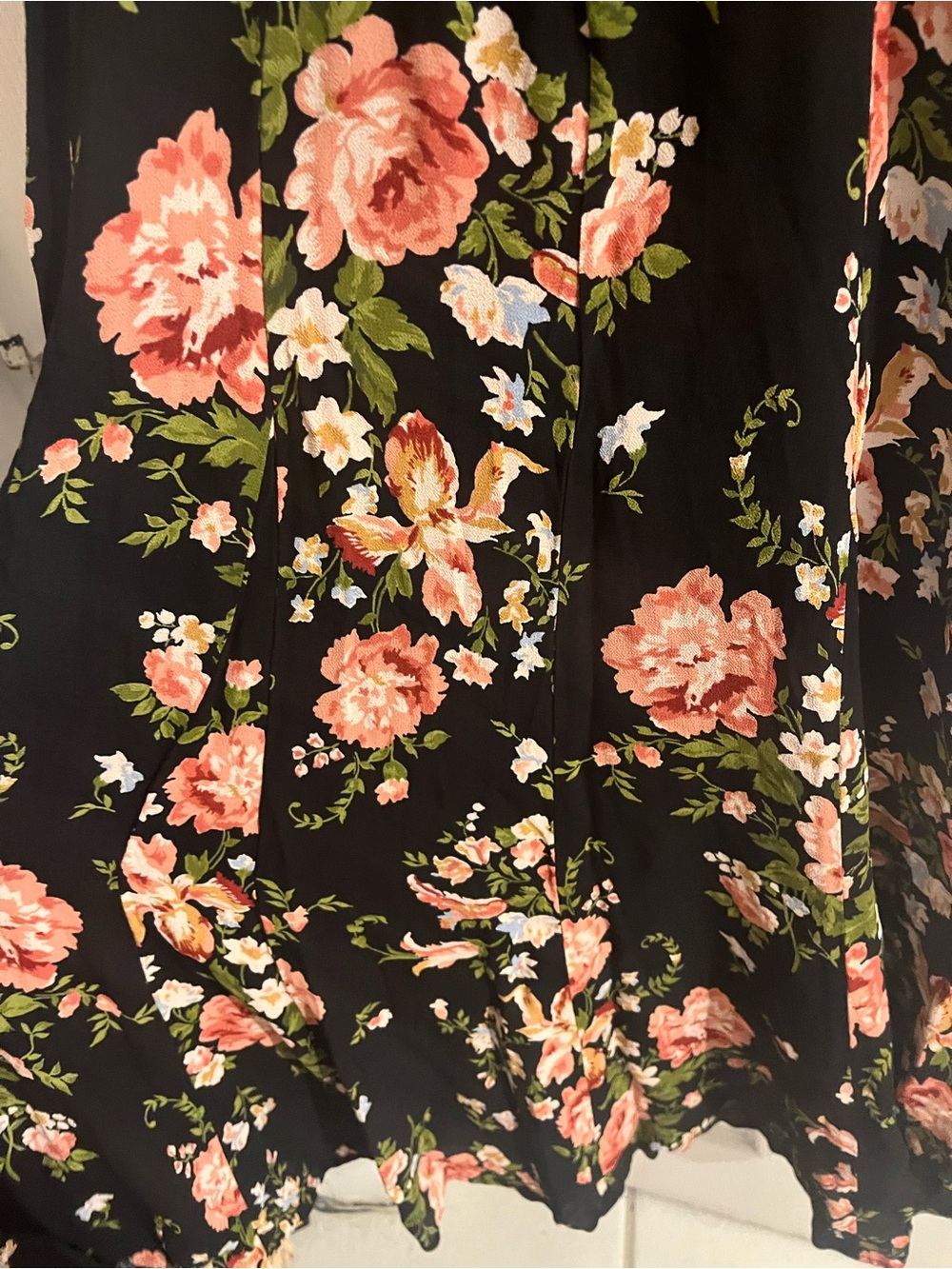 Reformation Midi Maxi Dress Nadira Black Rose Floral Wedding Guest size 2 - Picture 9 of 9